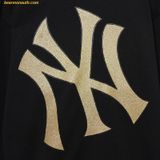  Áo Sweater MLB Basic Bling Mega Logo Nhũ Overfit New York Yankees 3AMTB1034-50BKS 