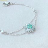  Vòng Tay, Lắc Tay Swarovski Idyllia bracelet Mixed cuts, Sun, Green, Rhodium plated 5642960 