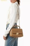  Túi Xách Michael Kors Medium Tribeca Satchel in Quilted Leather Beige 