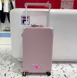  Vali Kéo FILA Ribbed Hard Shell Luggage 24 Inch Pink 