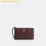  Ví Dài COACH Large Corner Zip Wristlet In Signature Canvas 