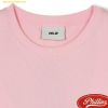  Áo Crop MLB Women's Varsity Crop Slim Fit Short Sleeve T-shirt PHI (L.Pink) 3FTSV1843-10PKL 