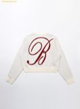  Áo Sweat Len Badblood Classic Big Logo Crewneck Sweater - Cream w-knt24-007 Trắng Kem 
