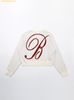 Áo Sweat Len Badblood Classic Big Logo Crewneck Sweater - Cream w-knt24-007 Trắng Kem