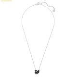  Dây Chuyền Swarovski Swan pendant Swan, Small, Black, Rhodium plated 5347330 