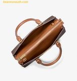  Túi Xách Michael Kors Sheila Medium Logo Satchel 35S3G6HS2B Nâu Logo 