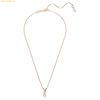  Dây Chuyền Swarovski Hyperbola pendant Mixed cuts, Twist - 5689788, Rose gold 