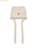  Mũ Len MLB Meow Earflap Beanie New York Yankees 3ABNV0756-50CRS Trắng Cream 