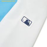  Áo Khoác Gió MLB Women's Crop Colorblock Windbreaker 3FWJB0421-50NYL Xanh Phối Trắng 