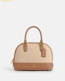 Túi Xách Coach Sabrina Satchel Bag In Colorblock Màu Kem 