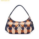  Túi Đeo Vai MLB Argyle Monogram Strap Hobo Bag New York Yankees - D.Navy 3ABQS072N-50NYD 