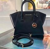  Túi Xách Michael Kors Avril Small Leather Top-Zip Satchel 30H1G4VS5L Đen 