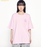  Áo Phông ADLV Ac Bear One Tone Basic Logo Short Sleeve T-Shirt Hồng 