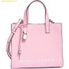 Túi Tote Marc Jacobs Mini Grind Coated Leather Tote Hồng Nhạt