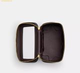  Túi Đeo Chéo Coach Cosmetic Case In Signature Canvas Black CW728 