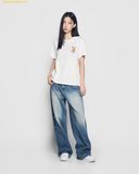  Áo Phông ADLV Rabbit Bear Doll Logo Short Sleeve T-Shirt Trắng 