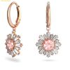  Bông Tai Swarovski Idyllia drop earrings Mixed cuts, Sun, Pink, Rose gold-tone plated 5642965 