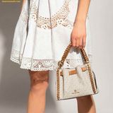  Túi Xách Michael Kors MK Mina Small Logo Crossbody Bag 35H3G4MC1B Màu Trắng Logo 