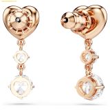  Bông Tai, Khuyên Tai Swarovski Lifelong Heart drop earrings Heart, White, Rose gold-tone plated 5517942 