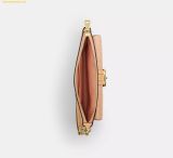  Ví Dài Coach Ashton Wristlet In Signature Leather Gold Faded Blush CEN12 