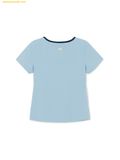  Áo Ôm MLB Women's Basic Square Neck Slim Fit Short Sleeve T-shirt LA Dodgers Mg.Blue 