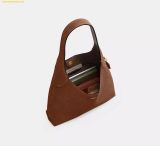  Túi Đeo Vai Coach Brooklyn 28 Warm Brown Suede Shoulder Bag CW637 