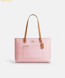  Túi Tote Coach Station Tote Bag - Signature Canvas Pink CEA21 