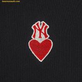  Áo Polo Crop MLB Women's Heart Crop Fit Collar T-Shirt NY (Black) 3FPQH0243-50BKS Đen 
