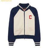  Áo Khoác Len cardigan MLB Women's Varsity Cardigan CLE (Navy) 3FKCV0134-45NYS 