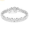 Lắc Tay Swarovski Matrix Tennis bracelet Pear cut, White, Rhodium plated 5598350