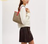  Túi Tote Coach Small City Tote In Signature Canvas Khaki Miami Red 