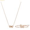  Bộ Dây Chuyền Và Lắc Tay Swarovski Hyperbola set Infinity, White, Rose gold-tone plated 5682483 