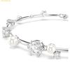  Vòng Tay, Lắc Tay Swarovski Constella bracelet Crystal pearl, Round cuts, White, Rhodium plated 5707511 