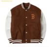 Áo Khoác Bomber MLB Wool Basic Sleeveless Varsity Jacket Top A3 3AJPV0634-43BRS Màu Nâu
