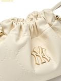  Túi Đeo Chéo MLB New York Yankees Monogram Embossed Bucket Bag Cream 7ACRM086N-50CRS 