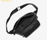  Túi Đeo Hông Michael Kors Men's Grey Cooper Logo Belt Bag Đen Logo 