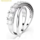  Nhẫn Swarovski Hyperbola ring Mixed cuts, White, Silver-tone finish 5714952 