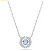  Dây Chuyền Swarovski Una necklace Round cut, Blue, Rhodium plated 5279425 