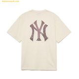  Áo Phông MLB Classic Monogram Big Luxe Short Sleeve T-Shirt NY (D.Cream) 3ATSM0334-50CRD 