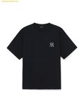  Áo Phông MLB Vintage Denim-like Monogram Big Lux Oversized Short Sleeve T-shirt New York Yankees Black 3ATSM0663-50BKS 