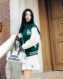  Áo Khoác Bomber MLB Wool Basic Varsity Jacket 3AJPV0141-07GND Xanh Lá 