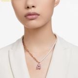  Dây Chuyền Swarovski Teddy pendant Crystal pearl, Bear, Pink, Rose gold-tone plated 5669166 