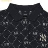  Đầm Polo MLB Women's Diamond Monogram Jacquard Collar Dress NY (Black) 3FOPM0533-50BKS 