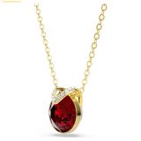  Dây Chuyền, Vòng Cổ Swarovski Bella V pendant Round cut, Red, Gold-tone plated 5724287 