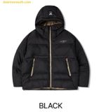  Áo Khoác Phao Life Work (Public) Polar Puffer Hooded Jumper LW244JP160 Đen 