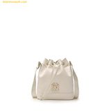  Túi Đeo Chéo MLB Drawstring Mini Bucket Bag Monogram Series New York Yankees 7ACRMD65N-50CRM Trắng 
