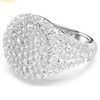  Nhẫn Swarovski Meteora cocktail ring White, Rhodium plated 5689425 