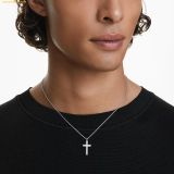  Dây Chuyền, Dây Đeo Cổ Swarovski Insigne pendant Pavé, Cross, White, Rhodium plated 