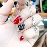  Dây Chuyền Swarovski Swan pendant Swan, Small, Black, Rhodium plated 5347330 