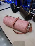  Túi Đeo Vai Coach Barrel Bag In Signature Canvas Melon Pink CDY79 